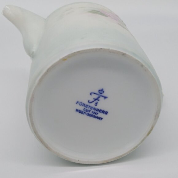 Furstenberg Porcelain Teapot Germany Floral Flower Design Gold Gilt Hand Painted - Picture 17 of 17